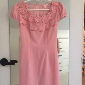 Pink pearl floral icon dress